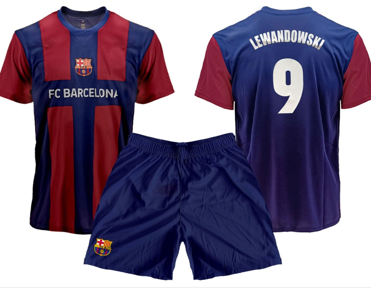 Maglietta del Barcellona di Robert Lewandowski con o senza pantaloncini