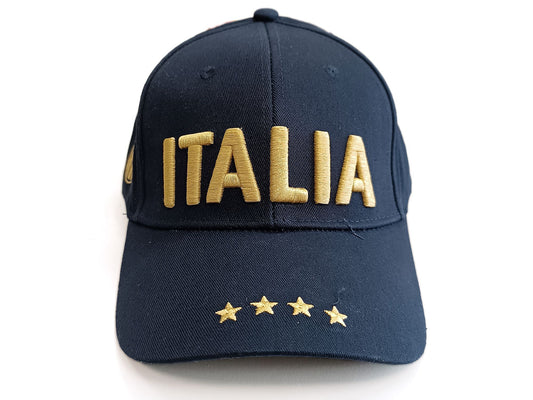 Cappello blu scuro con visiera Italia