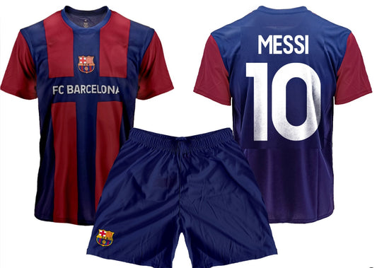 Maglietta del Barcellona di Messi con o senza pantaloncini