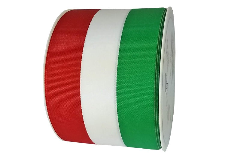 Nastro tricolore altezza cm 7,5 - bobina da 25 metri