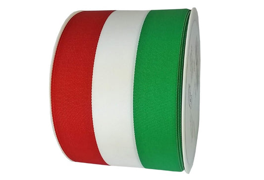 Nastro tricolore altezza cm 7,5 - bobina da 25 metri