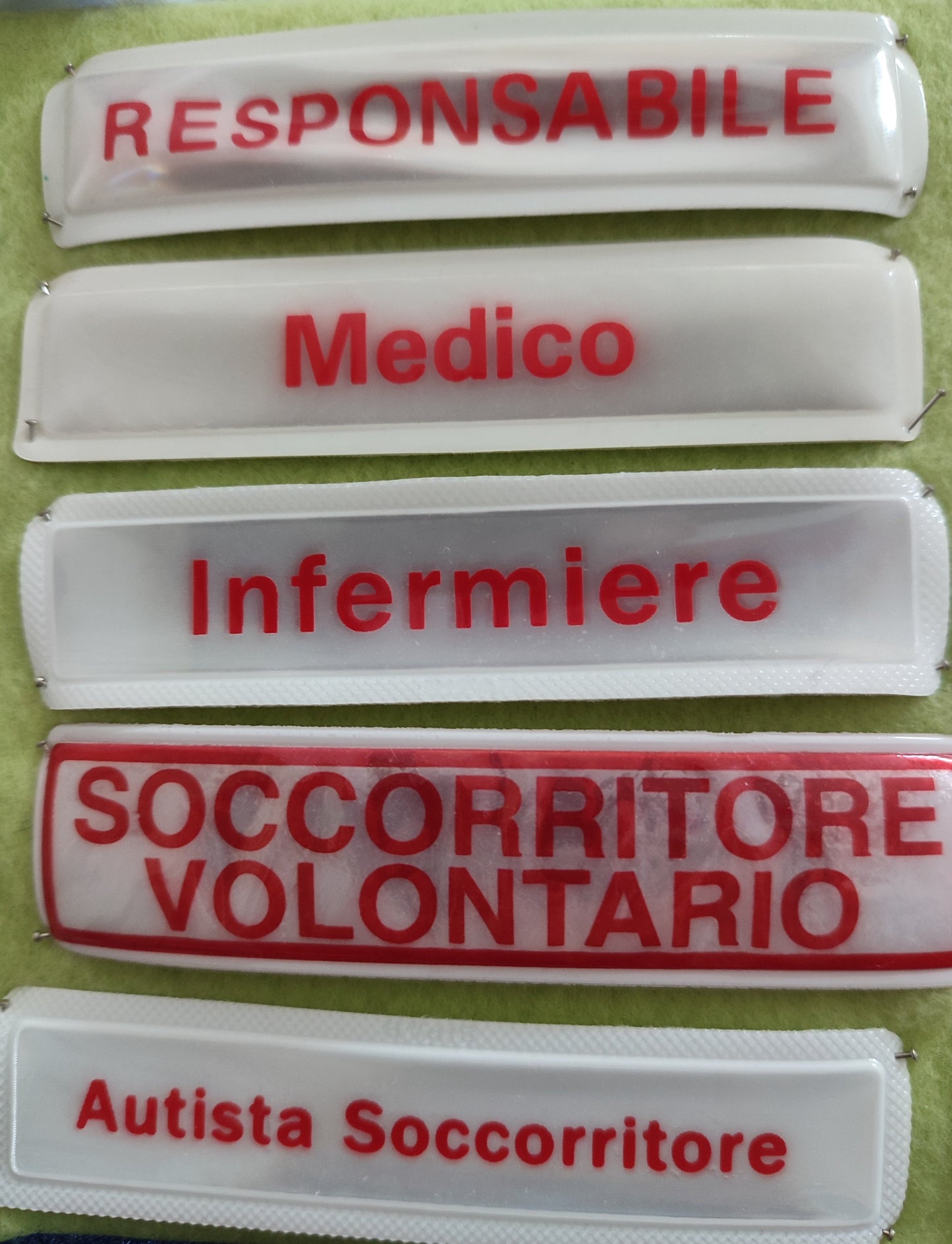 Toppa rifrangente vari incarichi