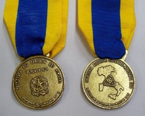 Medaglia Alluvione del Po con scatola