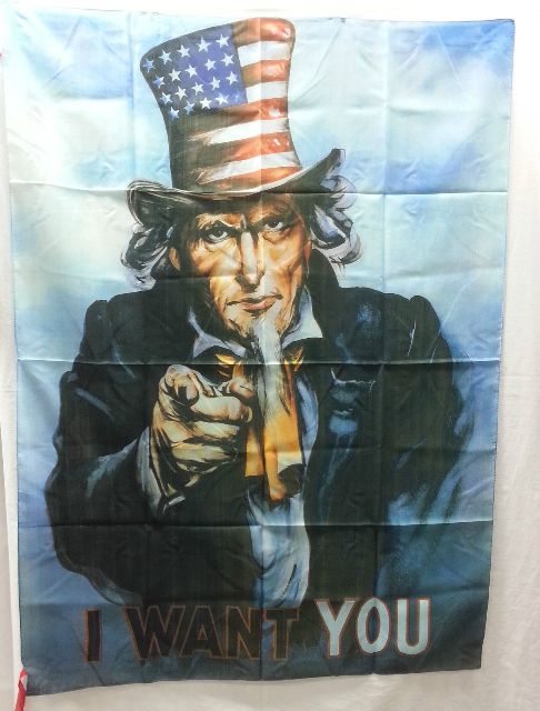 Bandiera americana Zio Sam I want you
