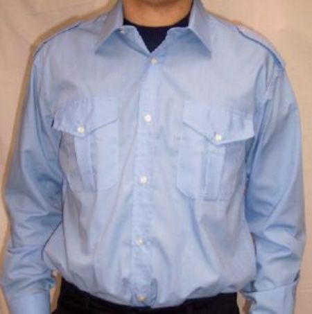 Camicia con spalline e taschini manica lunga