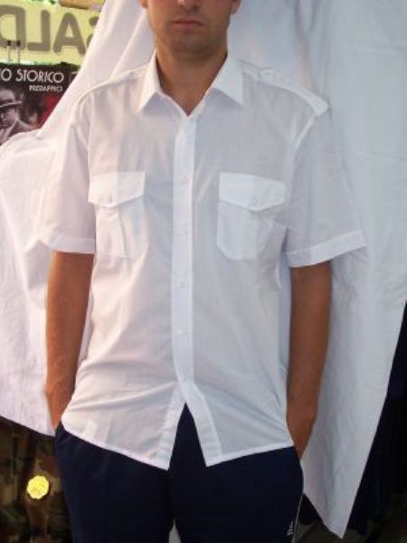 Camicia con spalline e taschini manica corta