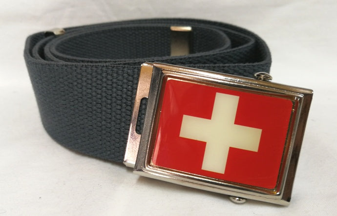 Cintura croce bianca bandiera Svizzera vari colori
