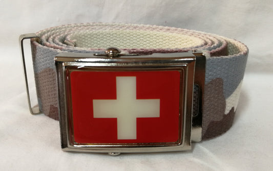 Cintura croce bianca bandiera Svizzera vari colori