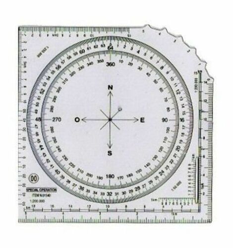 Coordinatometro per orientamento in carte topografiche