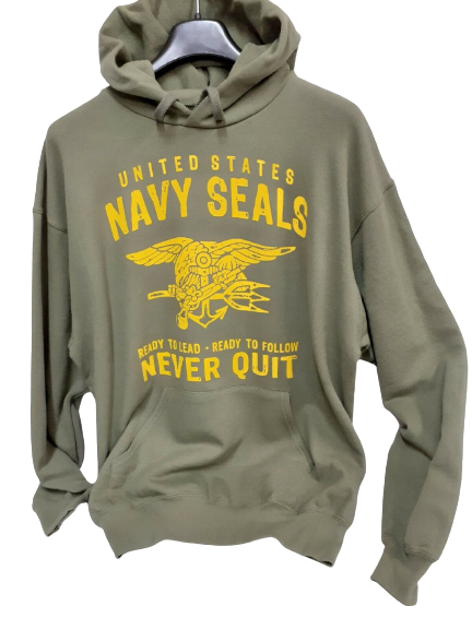 Felpa Navy Seals con cappuccio o senza vari colori