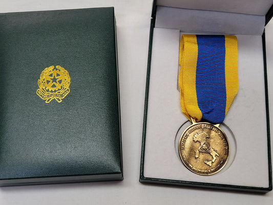 Medaglia Alluvione del Po con scatola Repubblica