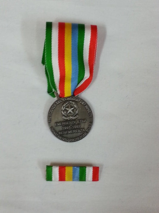 Emergenza Etna - Nastro / nastrino / medaglia