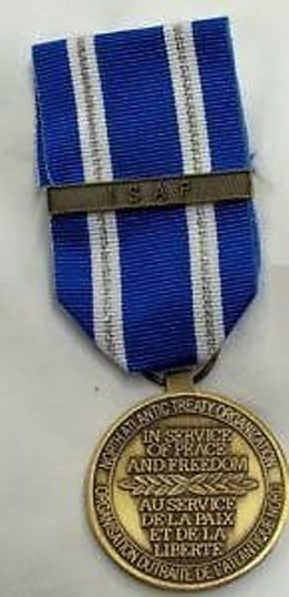 Isaf Afghanistan NATO - Nastro / nastrino / medaglia
