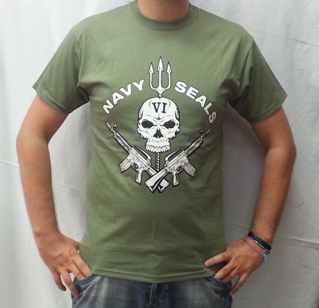 T-shirt Navy Seals teschio vari colori