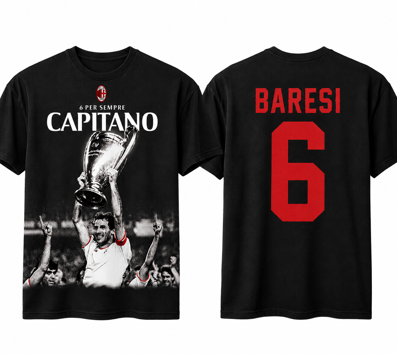 T-shirt 6 per sempre Capitano - Franco Baresi
