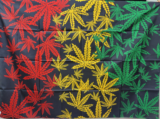 Bandiera Marijuana con foglie