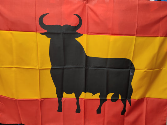 Bandiera spagnola con el toro
