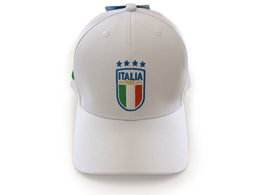 Cappello bianco con visiera Italia