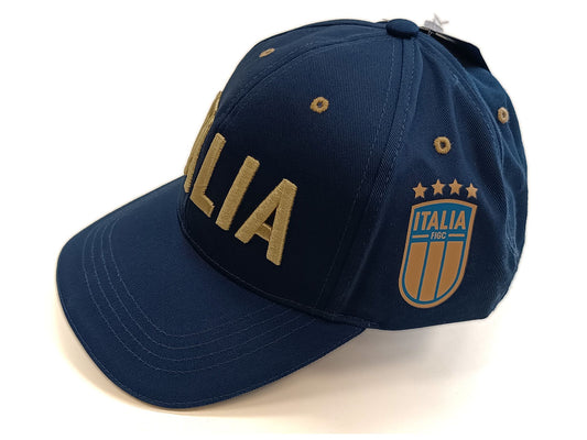 Cappello blu scuro con visiera Italia