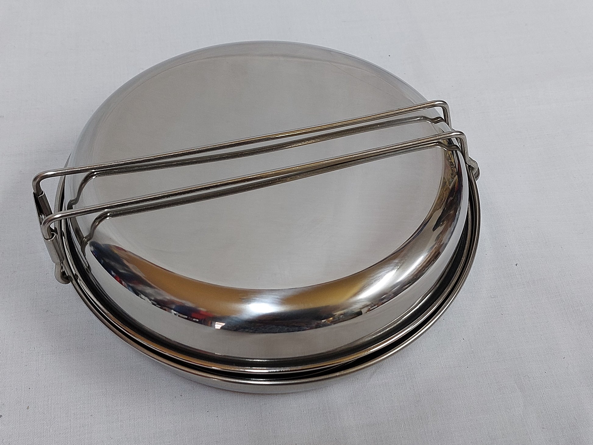 Set Gavetta Scout 10 Pezzi In Acciaio Inox | Ciotole, Piatti, Posate E Borsa | Per Campeggio, Picnic E Escursionismo | Colore Blu - Foto 4