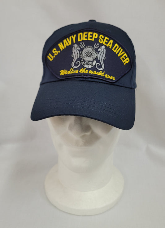Cappello US Navy Deep Sea Diver blu