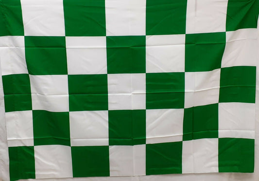 Bandiera a scacchi biancoverde