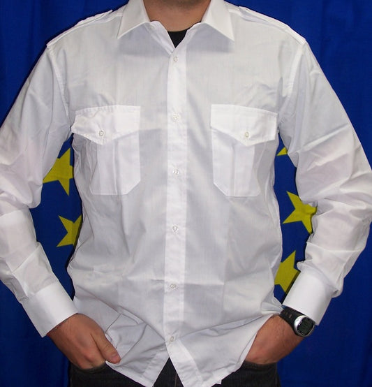 Camicia con spalline e taschini manica lunga