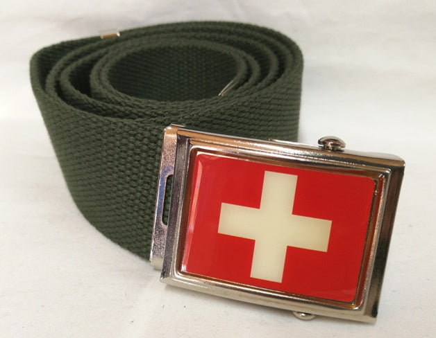 Cintura croce bianca bandiera Svizzera vari colori